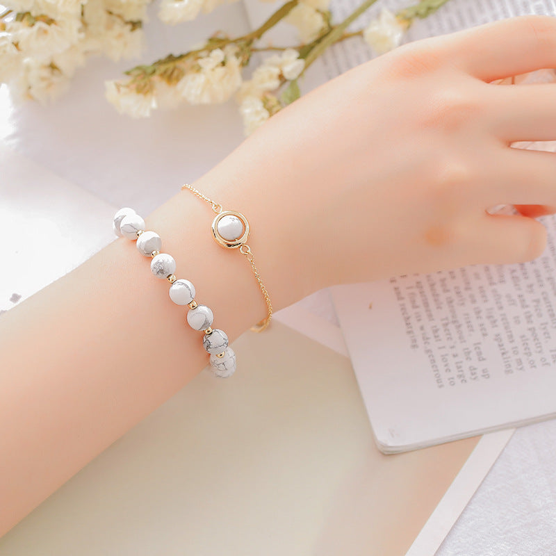 Strawberry Quartz & Rose Quartz Double Layer Bracelet – Lucky Pink Crystal Charm for Women | Attract Love & Custom Design Available