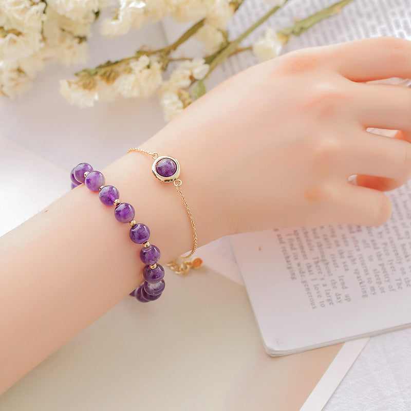 Strawberry Quartz & Rose Quartz Double Layer Bracelet – Lucky Pink Crystal Charm for Women | Attract Love & Custom Design Available
