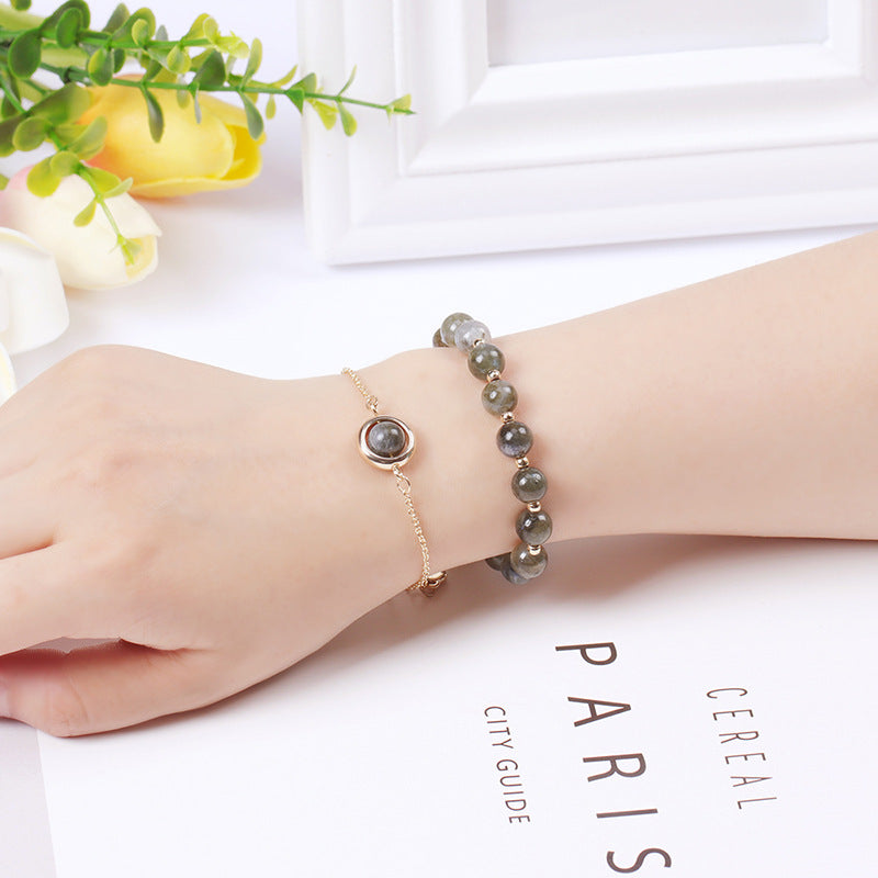 Strawberry Quartz & Rose Quartz Double Layer Bracelet – Lucky Pink Crystal Charm for Women | Attract Love & Custom Design Available