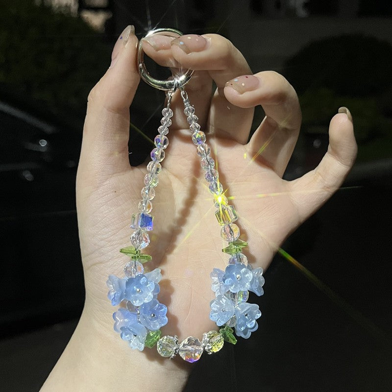 Elegant Dress-Inspired Beaded Phone Chain – Handmade Wrist Strap Charm for Girls & Women | Ins Style Short Hand Chain