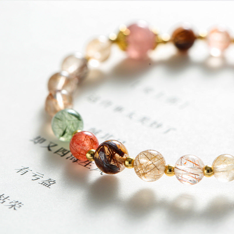 Strawberry Quartz Pixiu Bracelet for Women – INS Style Lucky Crystal Wealth Charm Bracelet, Friendship Gift, Trending Jewelry