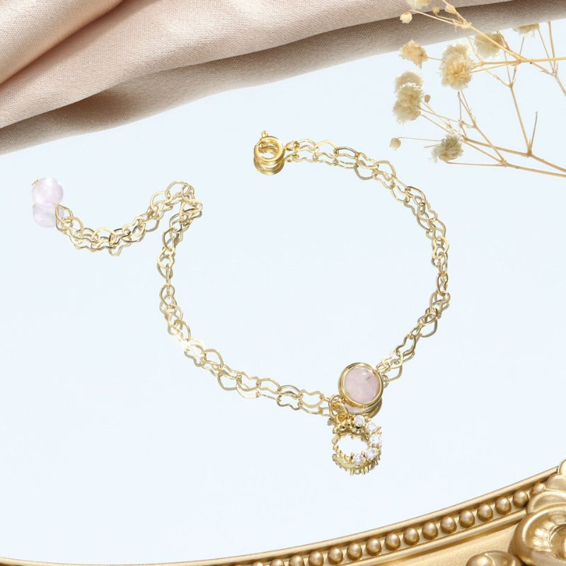 Lavender Amethyst Crystal Bracelet for Women – INS-Style Minimalist Love Charm | Handmade Friendship & Couple Gift Jewelry