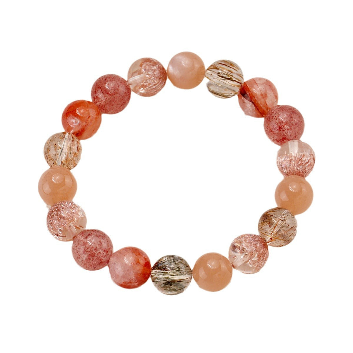 New Chinese Firework Crystal Pattern Multi-Treasure Beaded Bracelet Female Red Sealant Flower Hand String Ornament