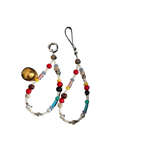INS niche color stone DIY bracelet beads mobile phone case lanyard CCD camera pendant bag pendant decoration