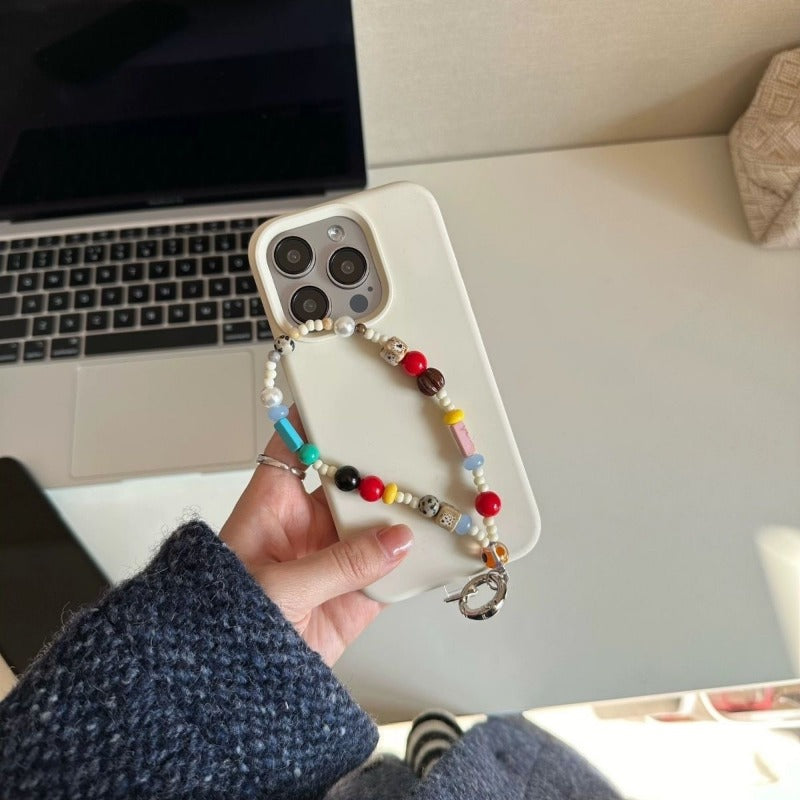 INS niche color stone DIY bracelet beads mobile phone case lanyard CCD camera pendant bag pendant decoration
