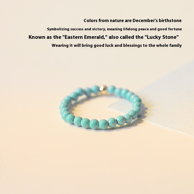 2mm Tiny Turquoise Ring for Women – Dainty 14K Gold Minimalist Band, Vintage Green Stone Ring