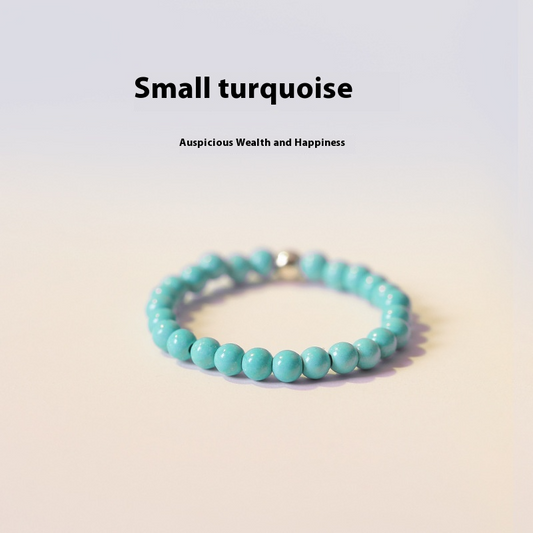 2mm Tiny Turquoise Ring for Women – Dainty 14K Gold Minimalist Band, Vintage Green Stone Ring