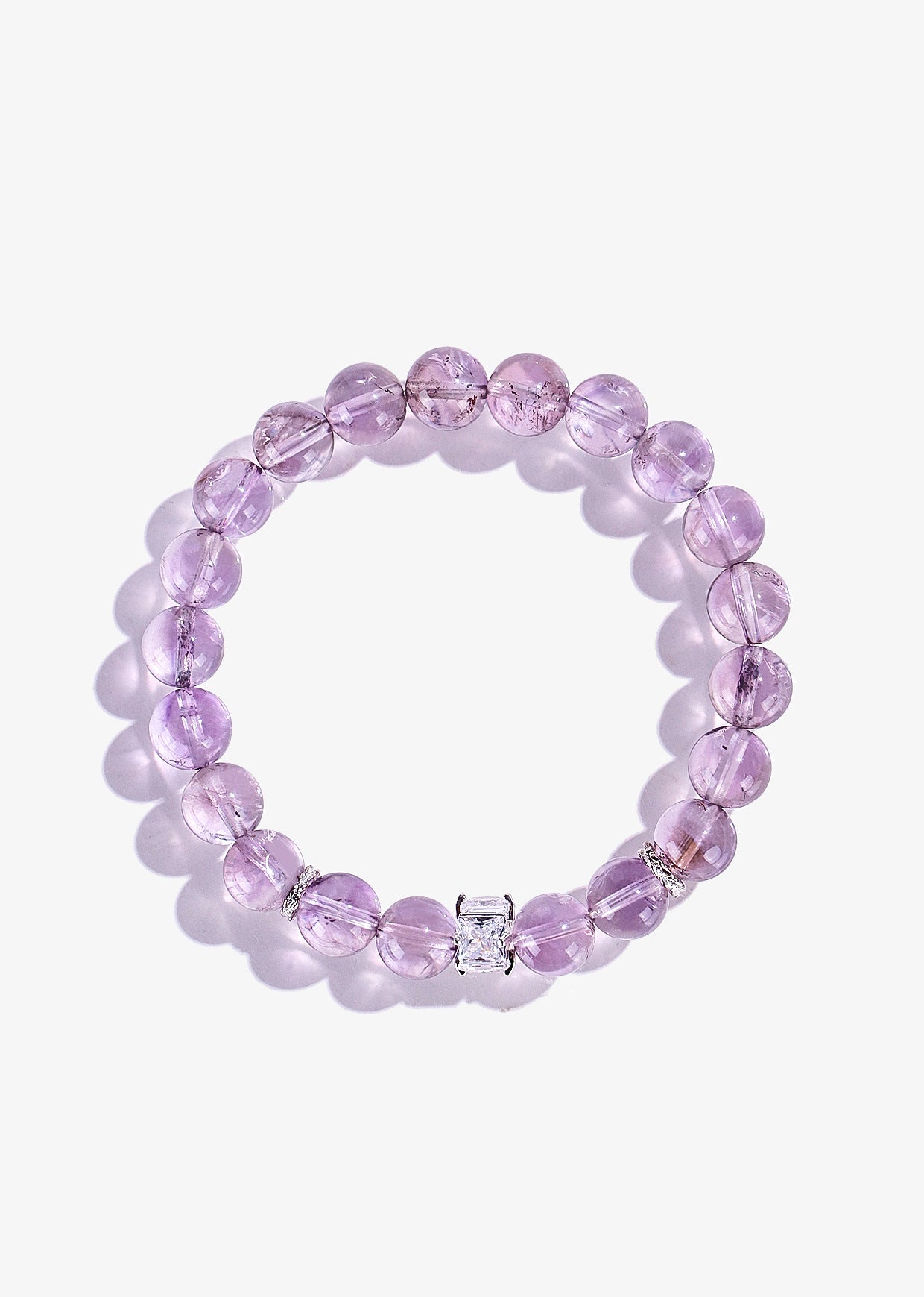 9mm Natural Bolivian Amethyst Beaded Bracelet for Women – Elegant & Stylish Crystal Jewelry for Healing & Fashion High-end Dreamy Amethyst Gift