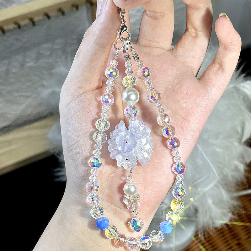 Elegant Dress-Inspired Beaded Phone Chain – Handmade Wrist Strap Charm for Girls & Women | Ins Style Short Hand Chain