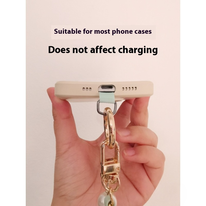 Hands-free with our pearl and metal crossbody phone strap,long chains FOR Bags Phones Perfect for travel, events, and daily wear