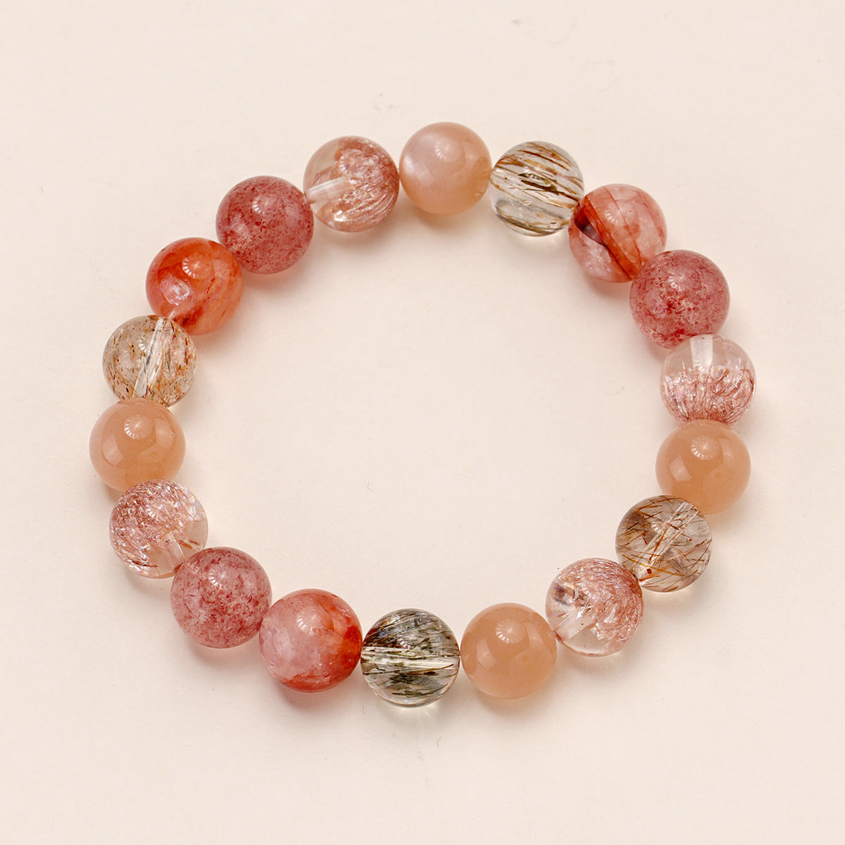 New Chinese Firework  Crystal Pattern Multi-Treasure Beaded Bracelet Female Red Sealant Flower Hand String Ornament