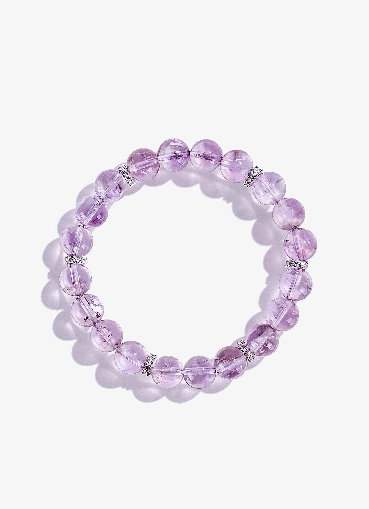 9mm Natural Bolivian Amethyst Beaded Bracelet for Women – Elegant & Stylish Crystal Jewelry for Healing & Fashion High-end Dreamy Amethyst Gift